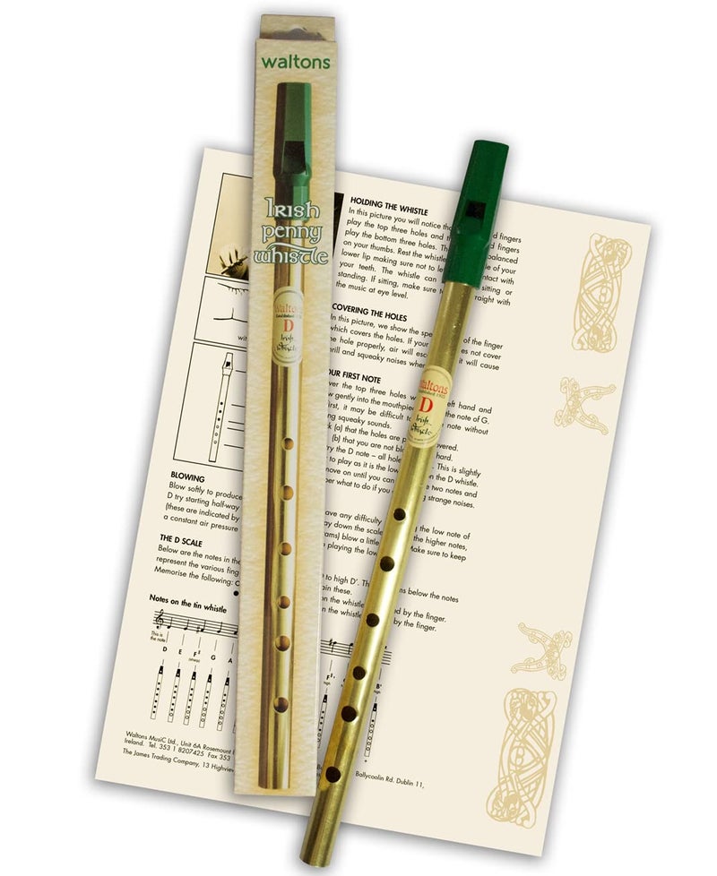 Waltons Irish Tin Whistle Key of D | Walton's Penny Whistle Ireland Classical Celtic Folk Brass Instrument | Easy-to-learn, perfect for Beginners - Image 3